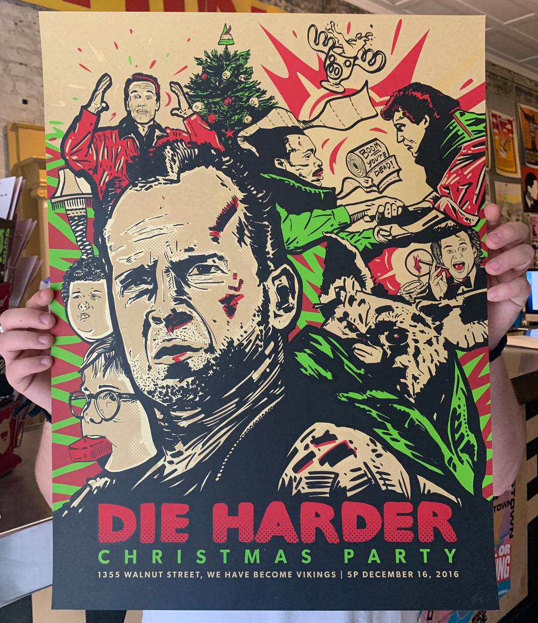 Die Harder Christmas Party Print